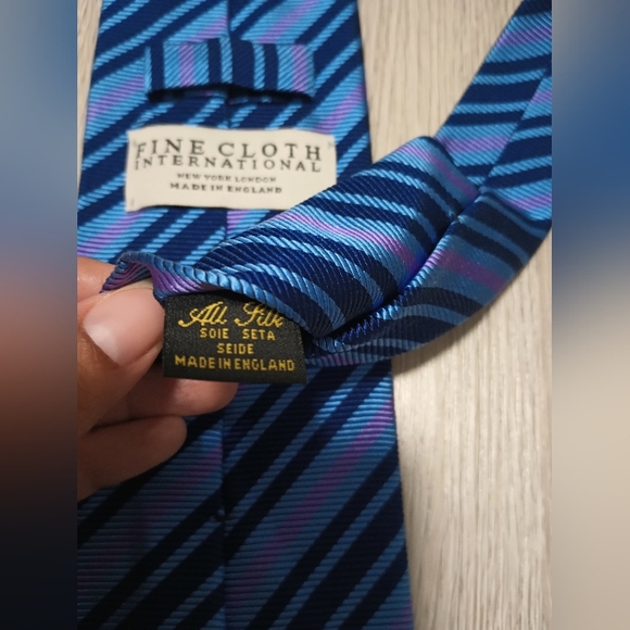 Blue Striped Silk Tie - Picture 1 of 4